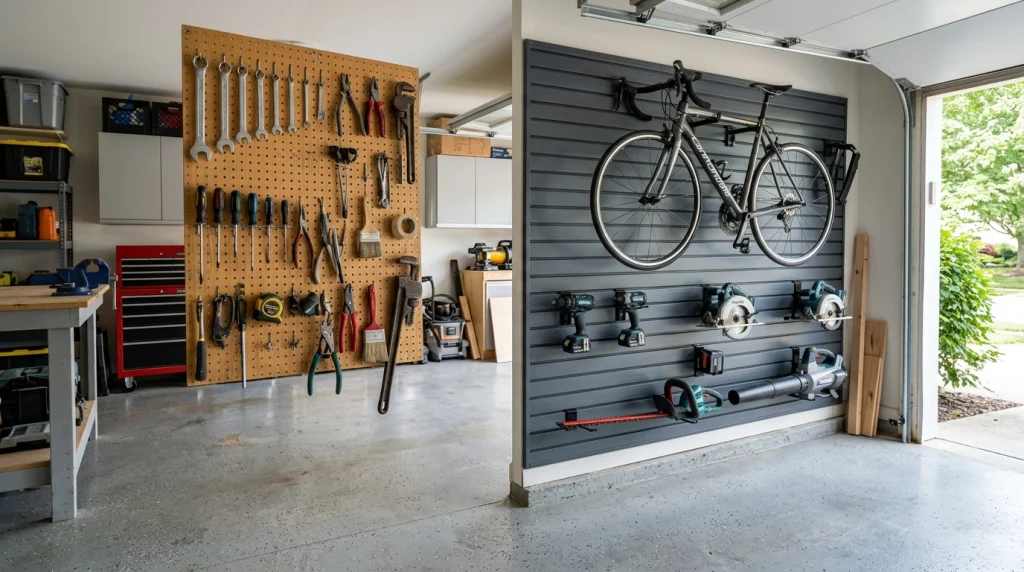 slatwall vs. pegboard for heavy tools